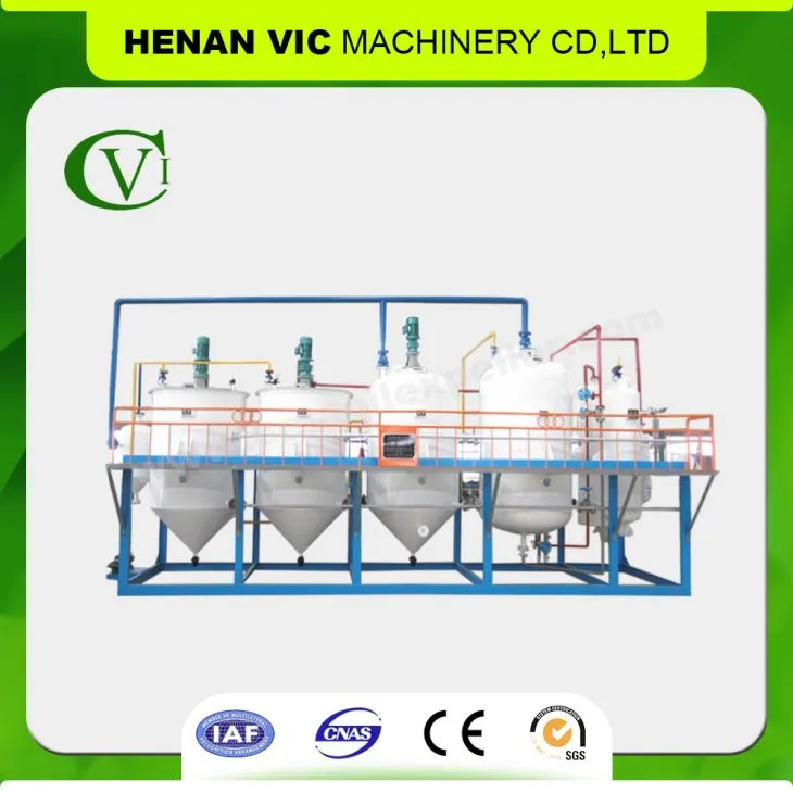 मध्यम आकार की वनस्पति तेल रिफाइनरी मशीन के साथ शीर्ष गुणवत्ता